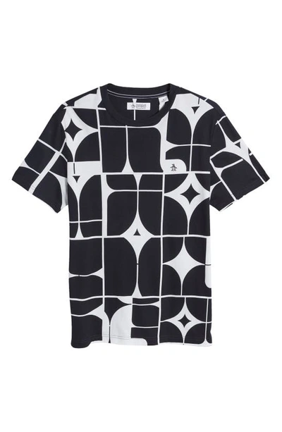 Shop Original Penguin Geometric Graphic T-shirt In Dark Sapphire