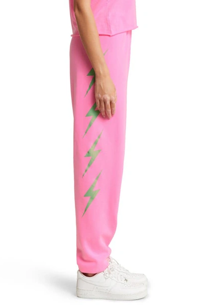 Shop Aviator Nation Bolt 4 Joggers In Neon Pink/ Mint