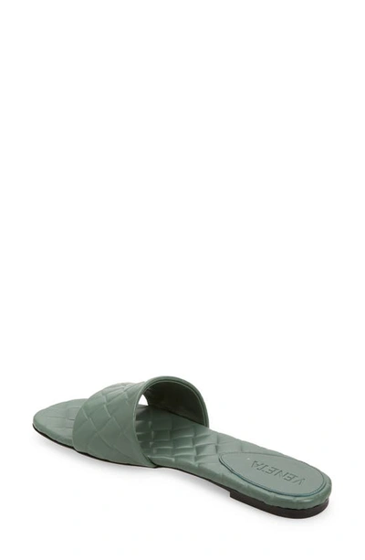 Bottega Veneta Intrecciato Embossed Slide Sandal In Aloe