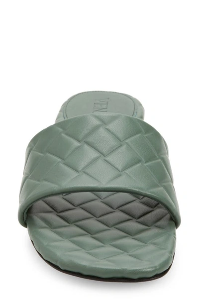 Bottega Veneta Intrecciato Embossed Slide Sandal In Aloe