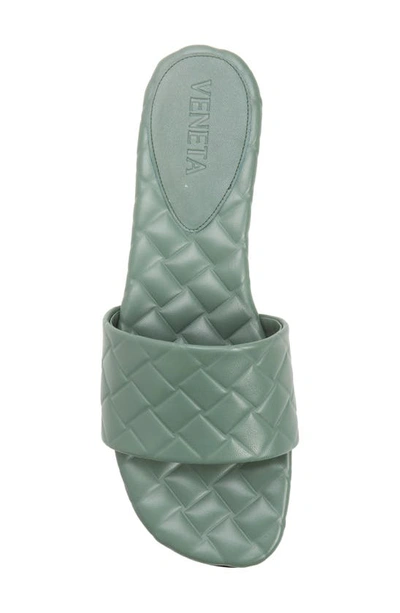 Bottega Veneta Intrecciato Embossed Slide Sandal In Aloe