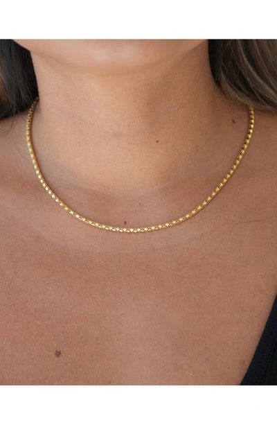 Argento Vivo Rounded Box Chain Necklace In Gold