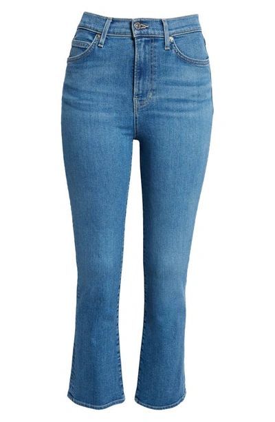 Shop Veronica Beard Carly High Waist Crop Kick Flare Jeans In Bright Lakeshore