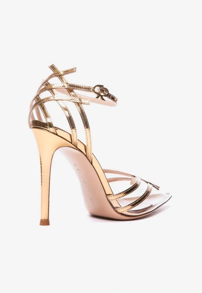 Shop Gianvito Rossi 100 Pointed Pumps In Metallic Leather