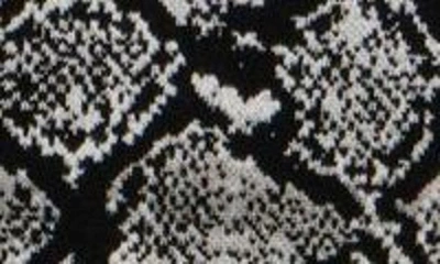 Shop Balmain Python Pattern Merino Wool Blend Cardigan In Black/ White/ Grey