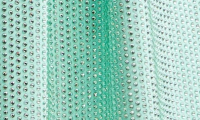 Shop Area Crystal Embellished Cutout Ponte Jersey Gown In Mint
