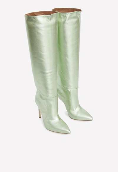 Shop Paris Texas 105 Knee-high Leather Boots In Green