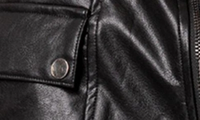 Edikted Belted Cargo Faux Leather Minidress In Black