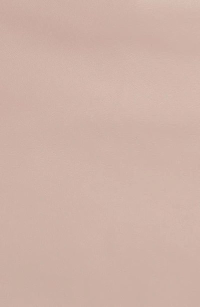 Shop Versace Medusa Detail Leather Miniskirt In Powder Pink