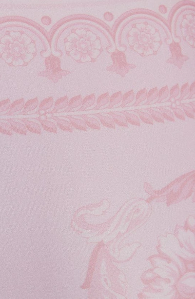 Shop Versace Baroque Print Leggings In Pale Pink