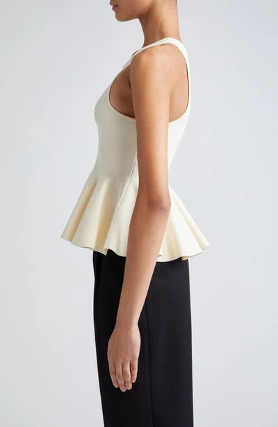 Shop A.l.c Talia Peplum Sweater Tank In Powder Yellow