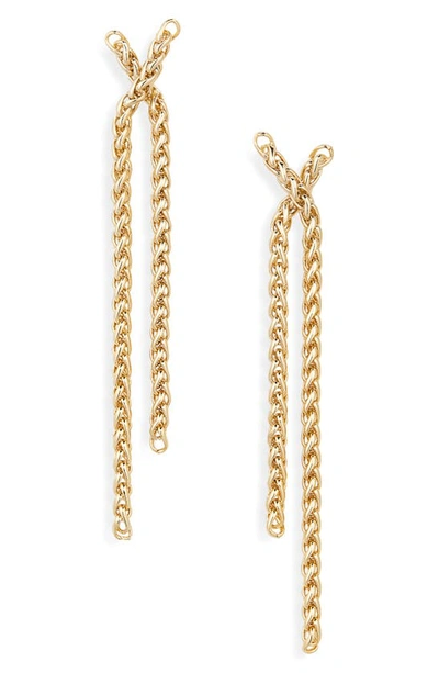 Shop Shashi Olympia Drop Earrings In Gold