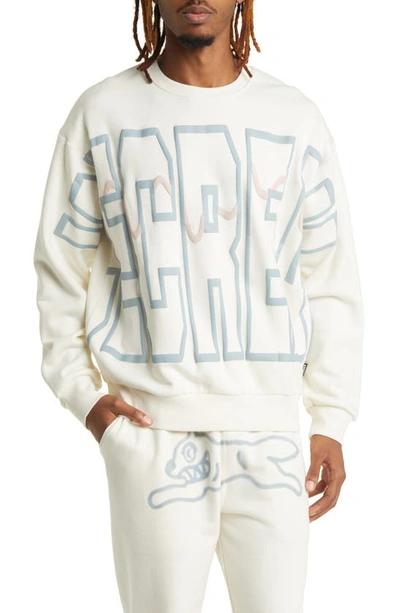 Shop Icecream Pow Graphic Crewneck Sweatshirt In Whisper White