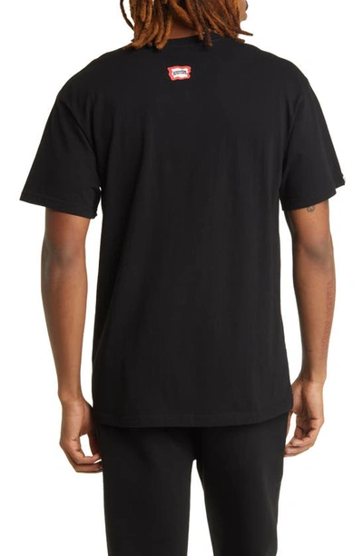 Shop Icecream Call My Bluff Cotton Graphic T-shirt In Black