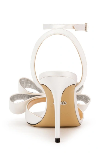 Shop Mach & Mach Le Cadeau Double Bow Ankle Strap Sandal In White