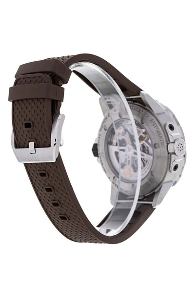 Shop Watchfinder & Co. Iwc  2020 Aquatimer Limited Edition Boesch Automatic Rubber Strap Watch, 44mm In Black