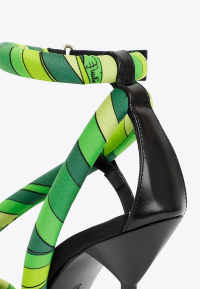 Shop Emilio Pucci 110 Lee Iride Print Sandals In Green