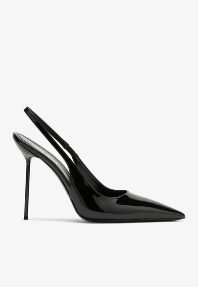Shop Paris Texas 110 Slingback Pumps In Patent Leather In Black