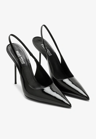 Shop Paris Texas 110 Slingback Pumps In Patent Leather In Black