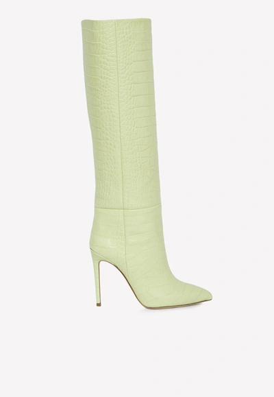 Shop Paris Texas 150 Leather Knee-length Boots In Yellow