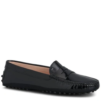 Shop Tod's Gommino Driving Shoes In Patent Leather In Black
