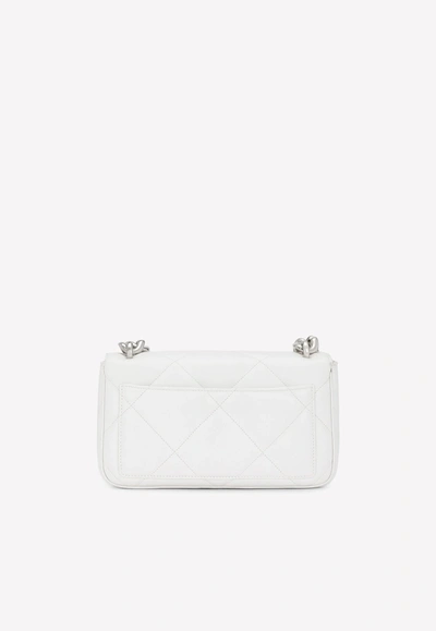 Shop Dolce & Gabbana 3.5  Shoulder Bag In Quilted Nappa Leather In White