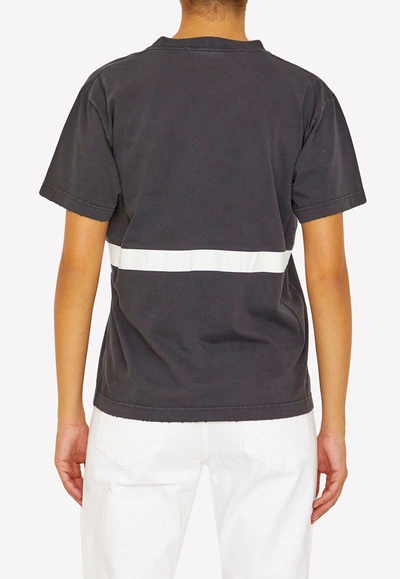 Balenciaga 360° Printed Crewneck T-shirt In Black