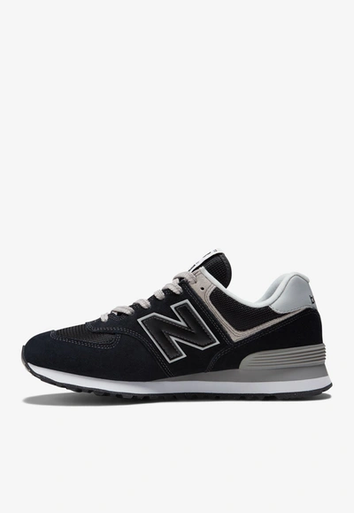New Balance Panel-detail Logo Patch Sneakers In Black