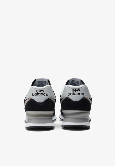 New Balance Panel-detail Logo Patch Sneakers In Black