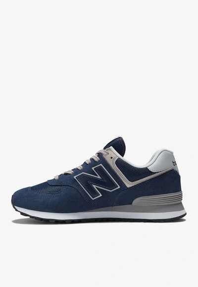 Shop New Balance 574 Core Low-top Sneakers In Navy With White