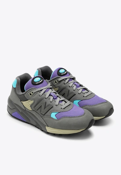 Shop New Balance 580 Low-top Sneakers In Shadow Gray And Electric Indigo