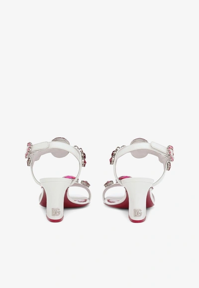 Dolce & Gabbana Patent Leather Sandals In Multicolor