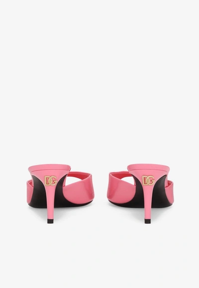 Shop Dolce & Gabbana 60 Patent Leather Mules In Pink