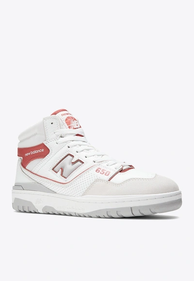 Shop New Balance 650 High-top Sneakers In White With Astro Dust And Angora