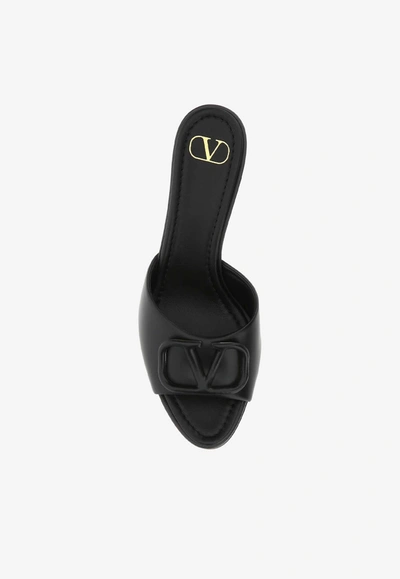 Valentino 80 Vlogo Signature Mules In Calf Leather In Black