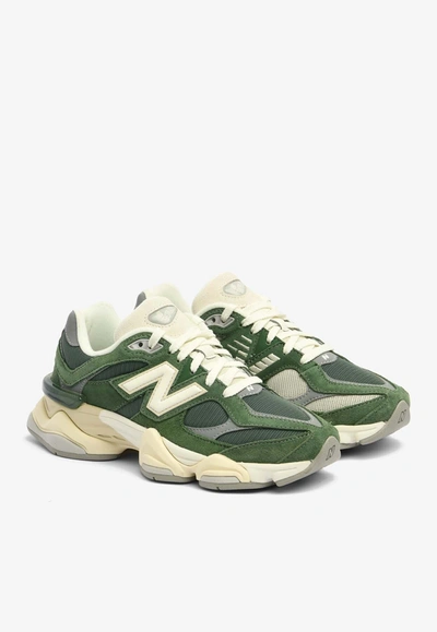 Shop New Balance 9060 Low-top Sneakers In Nori In Green