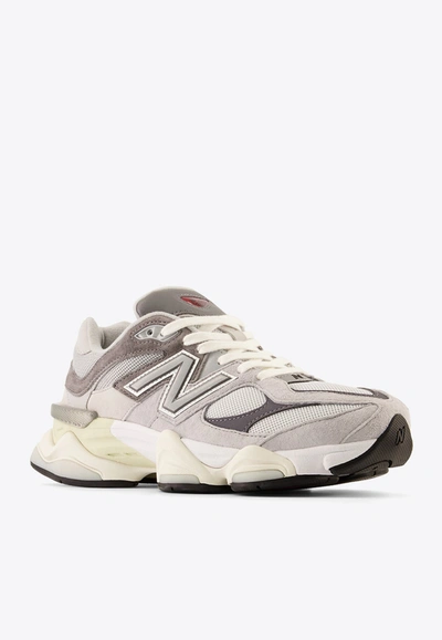 Shop New Balance 9060 Low-top Sneakers In Rain Cloud With Castlerock And White In Gray