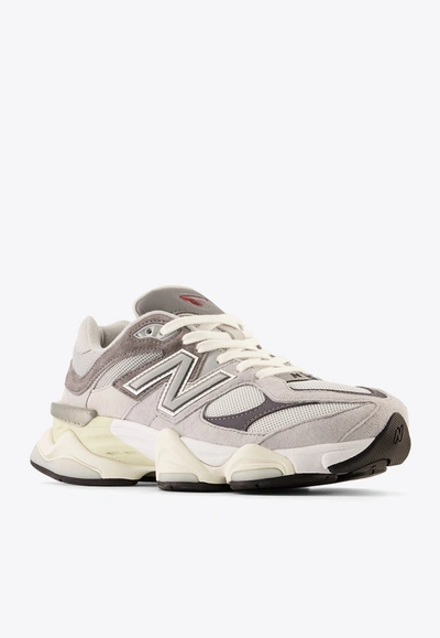 New Balance 9060 Low-top Sneakers In Rain Cloud With Castlerock And White In Gray