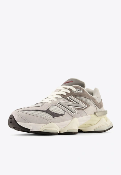 New Balance 9060 Low-top Sneakers In Rain Cloud With Castlerock And White In Gray