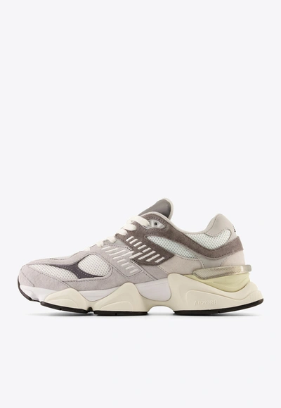 New Balance 9060 Low-top Sneakers In Rain Cloud With Castlerock And White In Gray