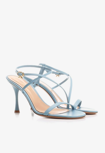 Shop Gianvito Rossi 95 Sandals In Nappa Leather In Blue