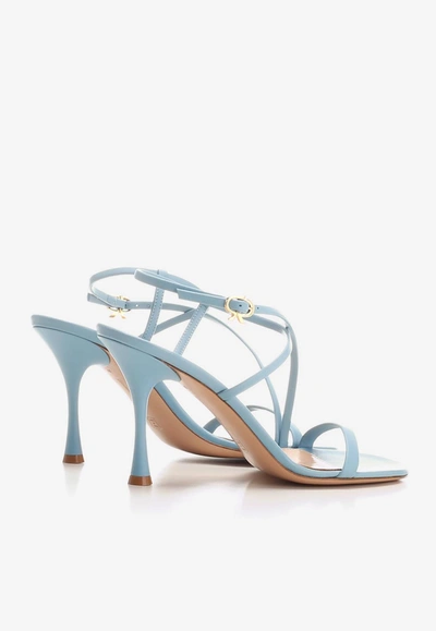 Shop Gianvito Rossi 95 Sandals In Nappa Leather In Blue