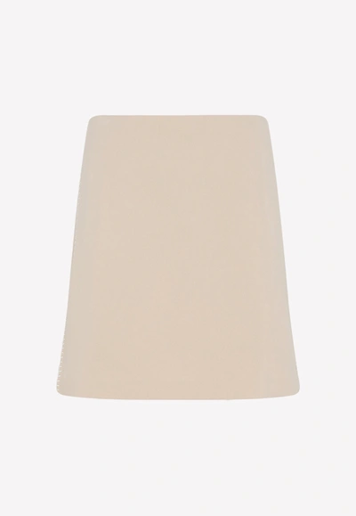 Shop Theory A-line Mini Skirt In Nude