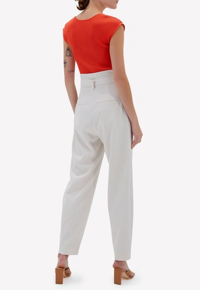 Simkhai Abia Compact Rib Cropped T-shirt In Red
