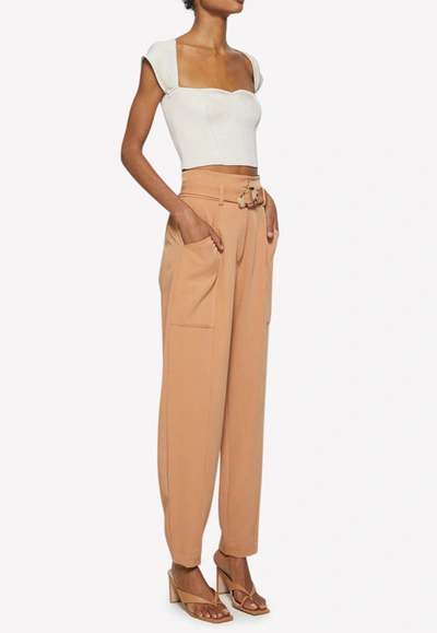 Shop Jonathan Simkhai Abia Compact Rib Cropped Top In White