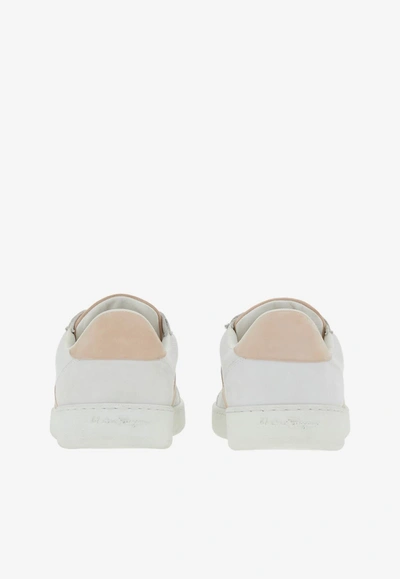 Shop Ferragamo Achille Low-top Sneakers In White