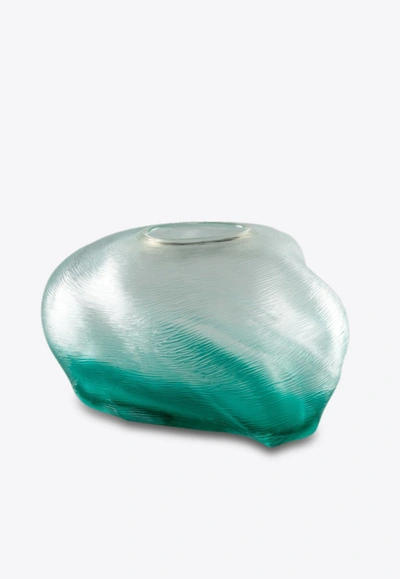 Shop Venini Acqua Mizusashi Glass Water Jar In Blue