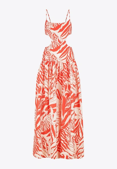 Shop Shona Joy Airelles Cut Out Maxi Dress In Red