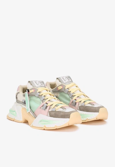 Dolce & Gabbana Airmaster Low-top Color-block Sneakers In Multicolor