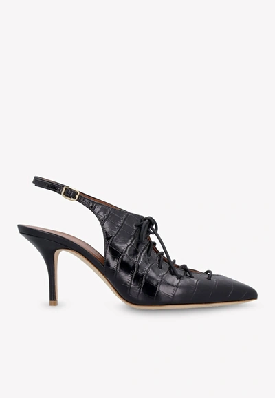 Shop Malone Souliers Alessandra 70 Pumps In Nappa Leather In Black